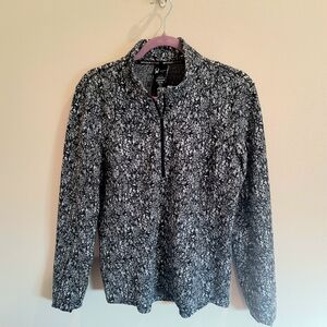 Spyder Black and White Quarter-Zip Pullover